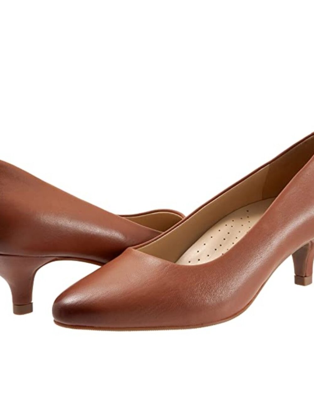 Trotters Kiera Women's Size 11 Luggage Brown Pump Kitten Heels 60% off Retail